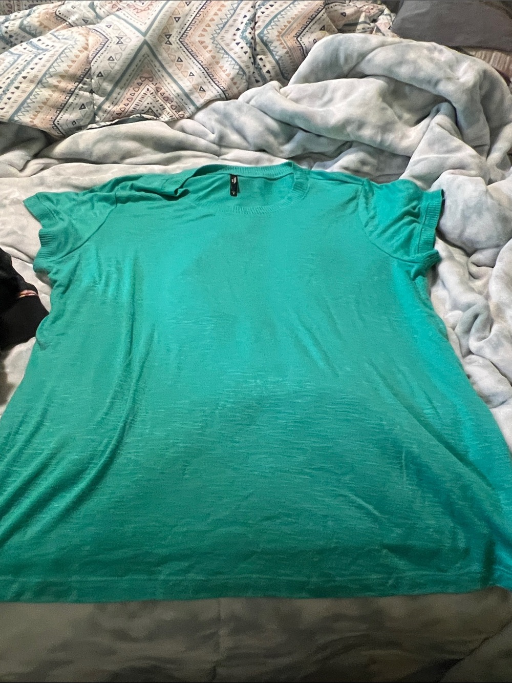 torrid Teal Short-Sleeve Crewneck Top